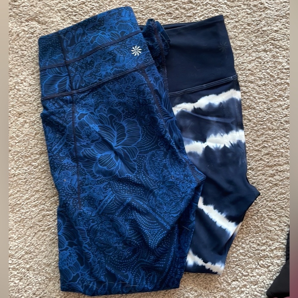 Two Athleta 7/8 tights